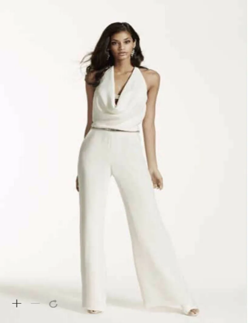 Custom Made 2016 New Free Shipping Ivory Wedding Jumpsuit