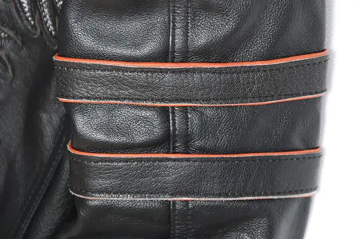 Мужская куртка из натуральной кожи, мотоциклетная Ретро винтажная куртка с черепом, приталенная куртка в стиле панк-рок, куртка пилота из овечьей кожи, зимняя верхняя одежда