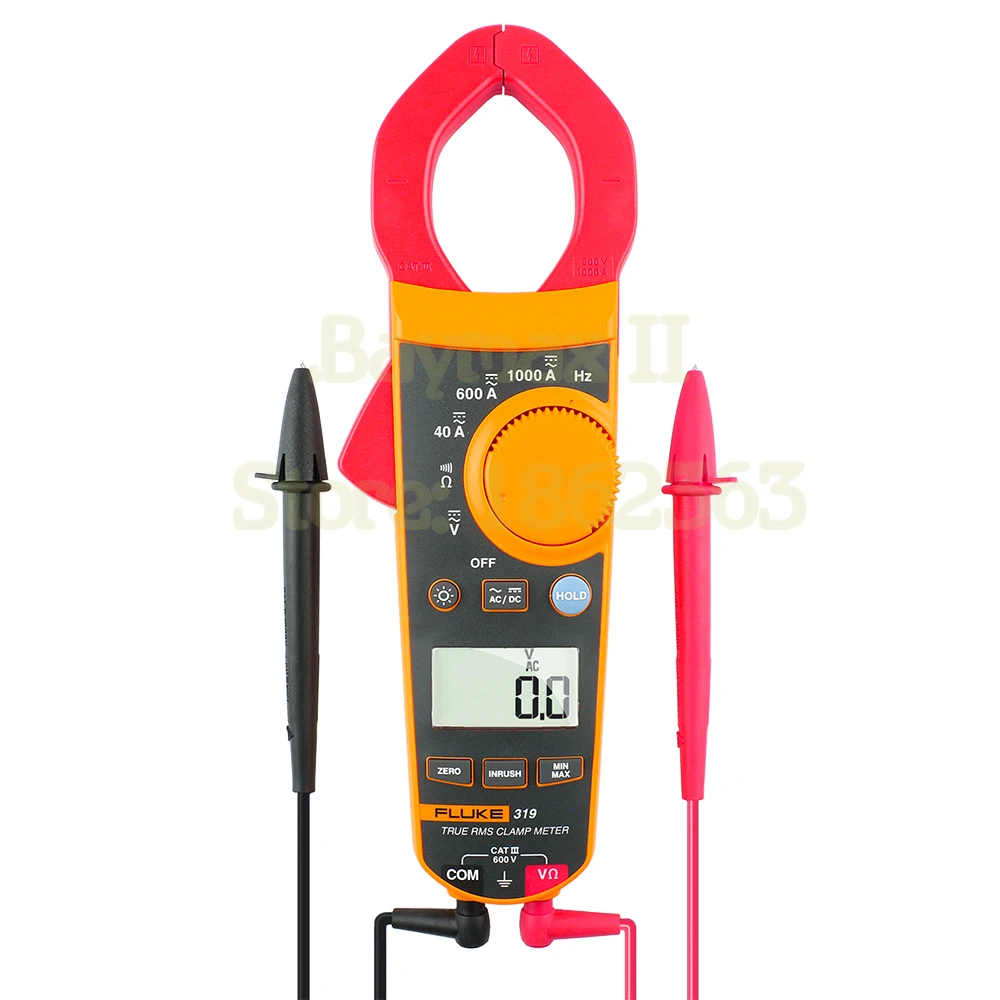 

Fluke319 1000A AC/DC Current Digital Clamp Meter for 600V AC/DC Voltage Measurement with ohm, Hz, Inrush Test and Backlight