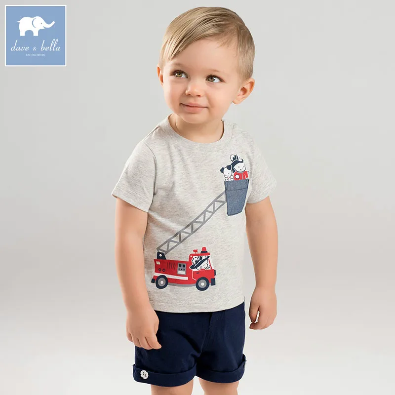 

DB7673 dave bella summer baby boy's clothing sets children infant toddler suit kid's high quality clothes
