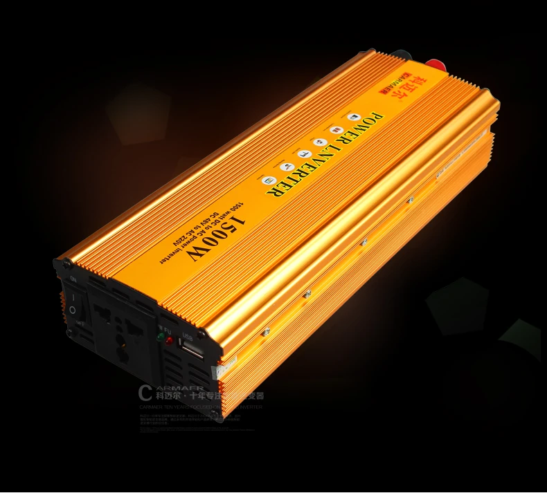 

Free Shipping 1500W DC 48V to AC 220V crocodile clip + E bike Connection line USB Power Inverter Converter Transformer Power
