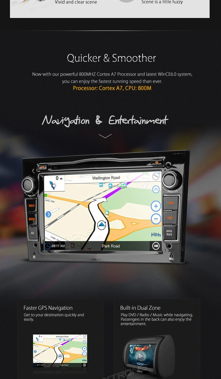Excellent 7" Touch Screen Car DVD for Opel/Vauxhall Corsa (D) 2006-2011 & Zafira (B) 2005-2012 & Vivaro 2006-2010 & Vectra 2005-2008 10