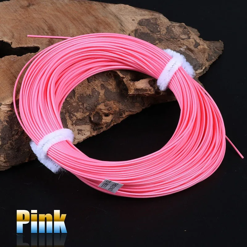 Sougayilang 100FT длина Максимальная ловля нахлыстом прямая плавающая 4F/5F/6F/7F/8F 4 вида цветов леска для нахлыстом мультифиламенто - Цвет: pink
