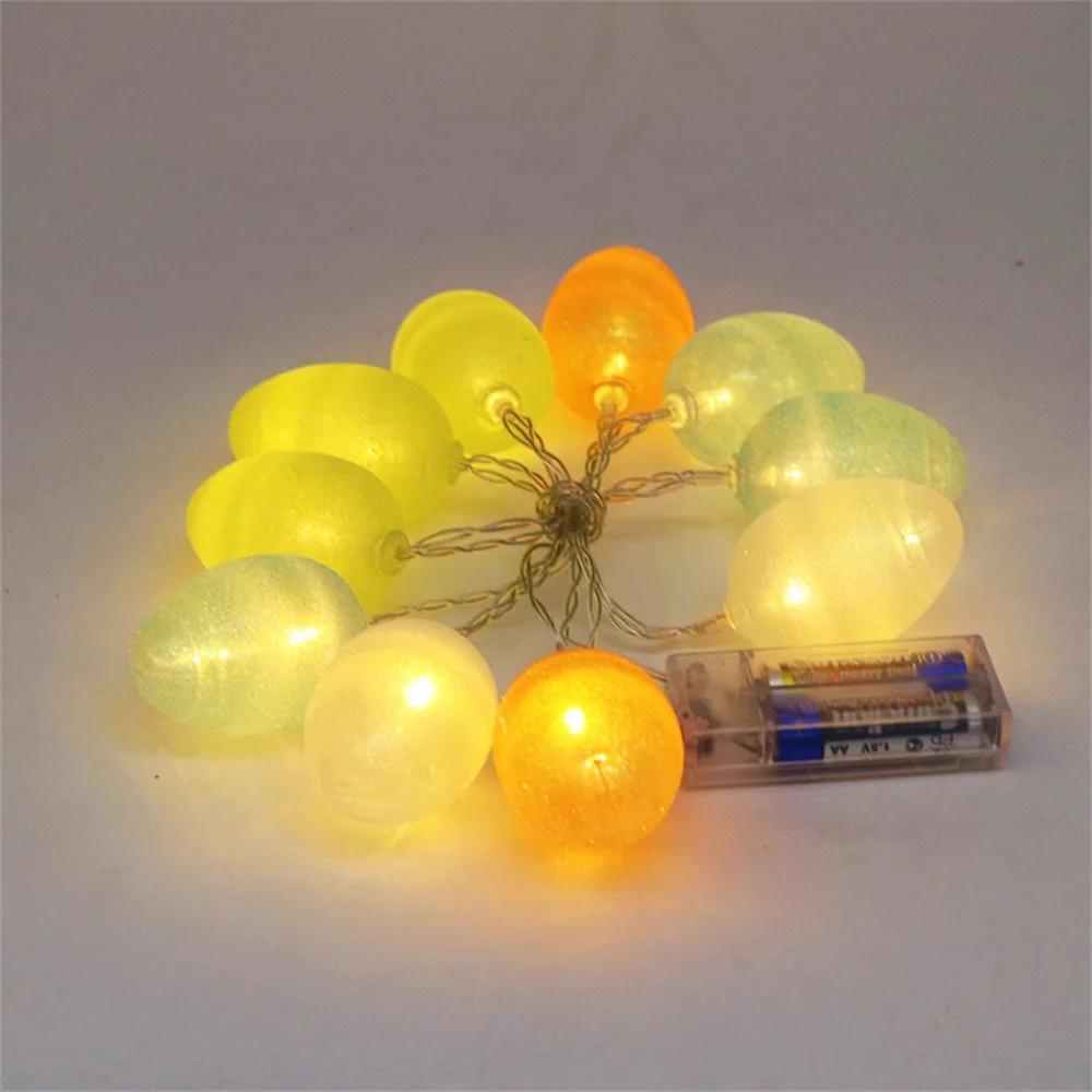 10 светодиодов цветные пасхальные яйца свет строки шарики-фонарики цепи для Свадебная вечеринка Рождество Хэллоуин батарея работает