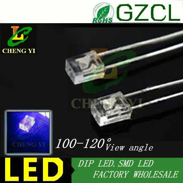 395-400nm UV led diode 2X3X4mm light square dip 3.0-3.5V 1000PCS free shipping | Лампы и освещение