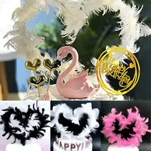 Любящее сердце перо Топпер Декор для именинного торта цветок вечерние орнамент реквизит