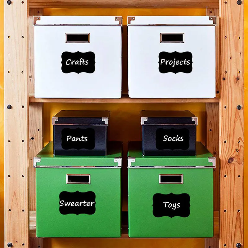 Etiquetas de Vidro Grande Quadro Negro Adesivo Artesanato Cozinha Jar Organizador Removível Blackboard Etiquetas Papelaria Escritório 18 Pçs 5 Material escolar e de escritório