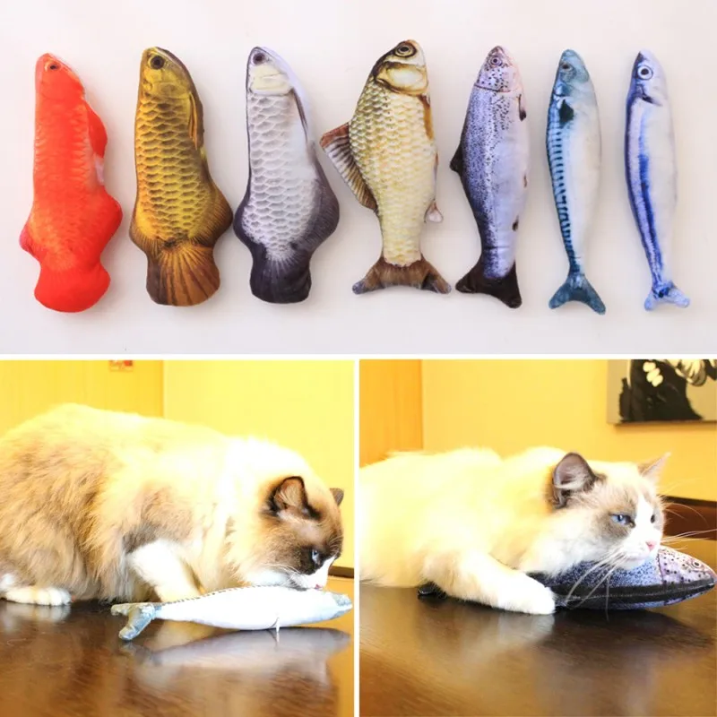 Игрушка для домашних животных, кошек, милых рыб, игрушка для жевания, плюшевая мягкая рыба С Кошачьей Мятой, котенок, интерактивный подарок
