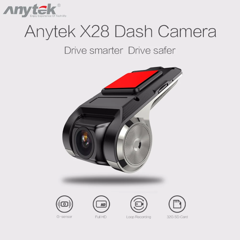 Anytek X28 Автомобильный dvr камера видеорегистратор DVRs ADAS FHD 720 P Авто Цифровой Видео регистраторы видеокамера g-сенсор 150 градусов тире Cam