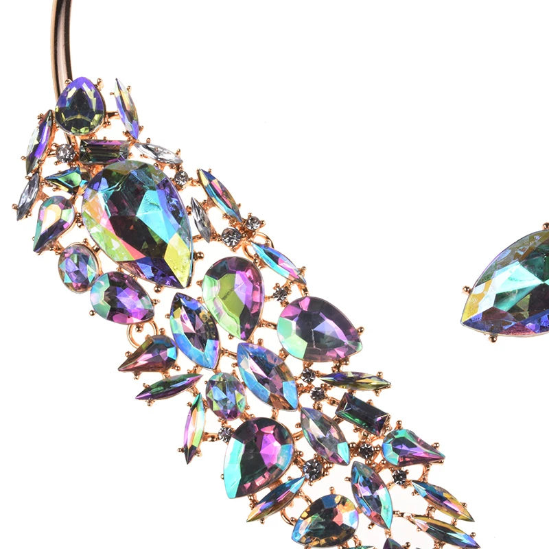 PPG& PGG, модное ювелирное изделие, Синие стразы, ожерелье для женщин, хорошее качество, кристалл, нагрудник, ожерелье, s подвески, 6 цветов