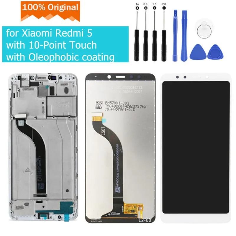 Original for Xiaomi Redmi 5 LCD Display Touch Screen with Frame Digitizer Assembly for Xiaomi Redmi 5 LCD Display Replace Parts