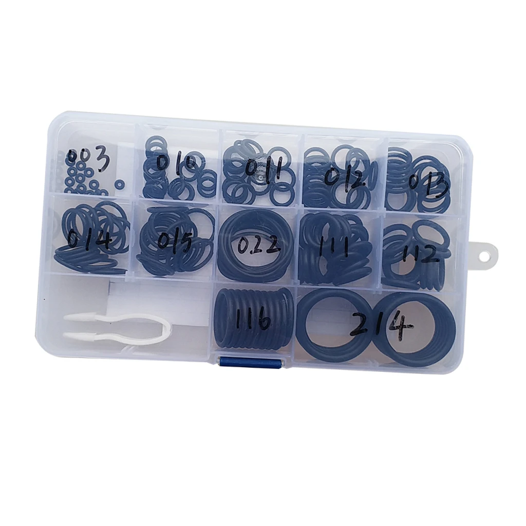 170Pcs Scuba Diving Rubber O Ring Kit 12 Sizes Assortment 70 Duro with Storage Case Organizer Repair Replacement Accessories