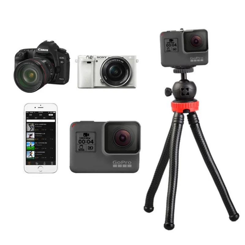 

Large Octopus Tripod Stand SLR Camera Tripod Holder Stand Surpport with Clip Adapter Base for Gopro Xiaoyi Sjcam