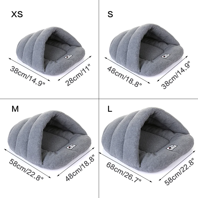 Мягкие флисовые кровати для собак, зимний теплый коврик с подогревом для питомцев, маленькая собака, щенок, питомник, домик для кошек, спальный мешок, гнездо, пещера, кровать, 6 цветов