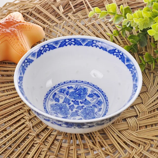 Chinese Style Dinnerware Set 5 inch bowl glazed blue and white