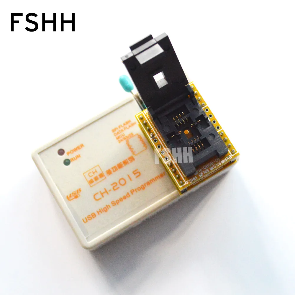 FREE SHIPPING! USB SPI FLASH High-speed Programmer CH2015+6X8 QFN8/WSON8/DFN8 Adapter 24/93/25/SPI FLASH/EEPROM Programmer
