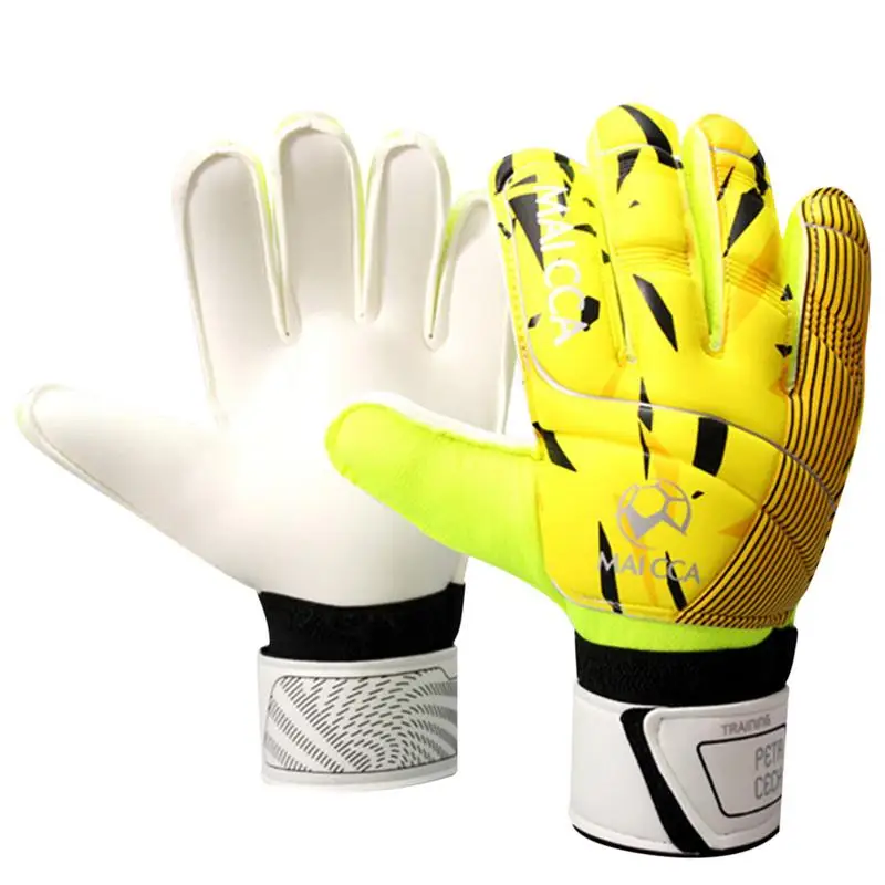 

New Professional Teenager Goalkeeper Full Latex Gloves with Finger Protector Thicken for Training Soccer Durable Sports Gloves