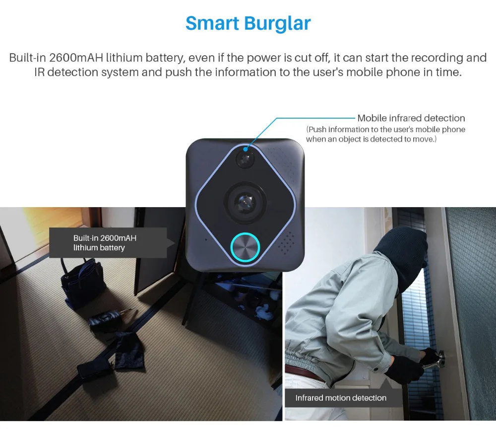1080P HD Smart WIFI Security Video DoorBell (2)