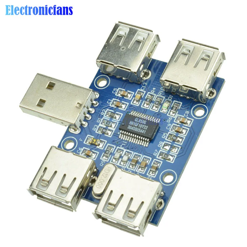 

DC 5V USB HUB USB2.0 Hub Concentrator 4-Female USB Expansion Board Module Four USB Expansion Interface