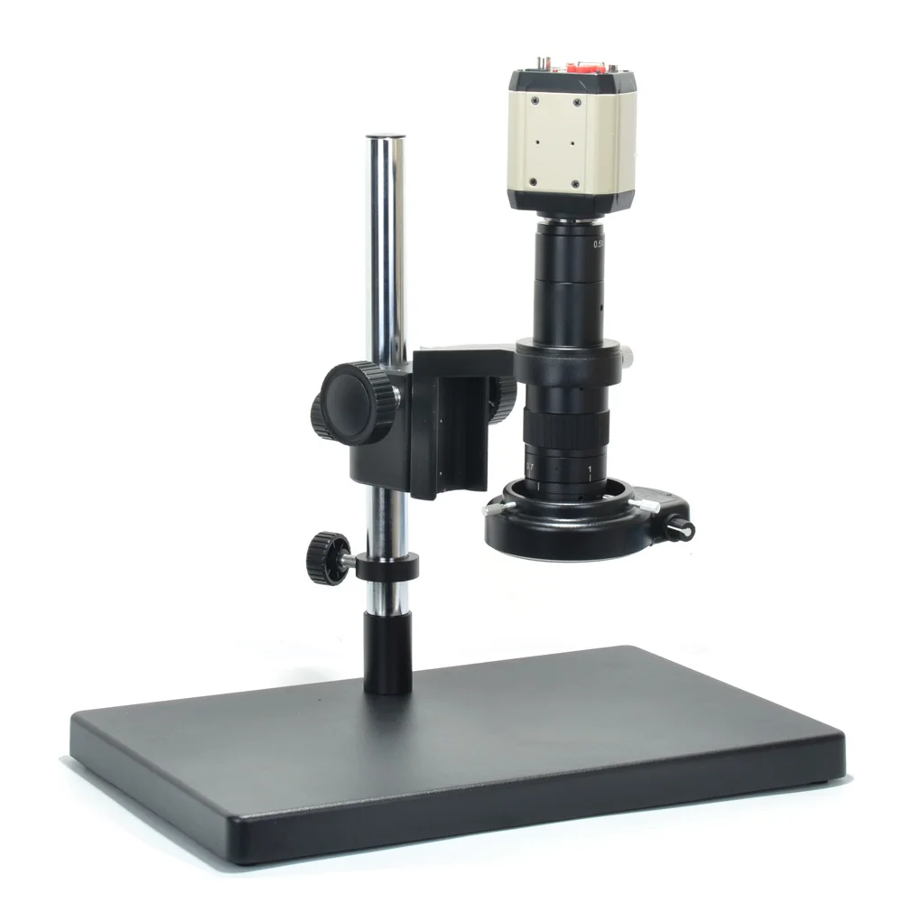 

USB Camera VGA AV Digital Industrial Microscope Camera Set Dual-arm Heavy Duty Boom Large Stereo Table Stand 180X C-MOUNT Lens