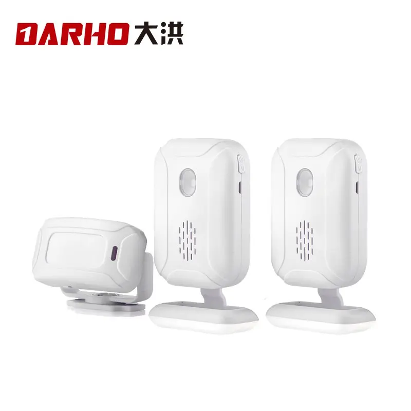 set 2 Darho магазин офис Домашняя безопасность приветственный звонок беспроводной инфракрасный ИК датчик движения дверной звонок Сигнализация входной дверной Звонок - Цвет: set 2