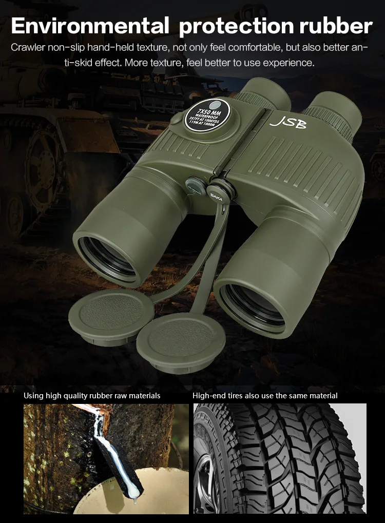 Telescópio para a Caça ao ar Livre de Vidro à Prova Dragão Binóculos Militares Telescópio Profissional Bak4 Os3-0043 Optics d' Água E.t 7x50 11 High Quality Ferramenta