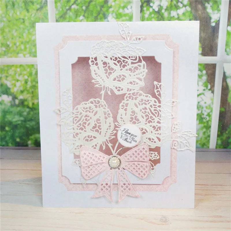 

Naifumodo Rose Dies Scrapbooking Metal Cutting New Flower Craft Dies Cuts Card Making Embossing Album Embossing