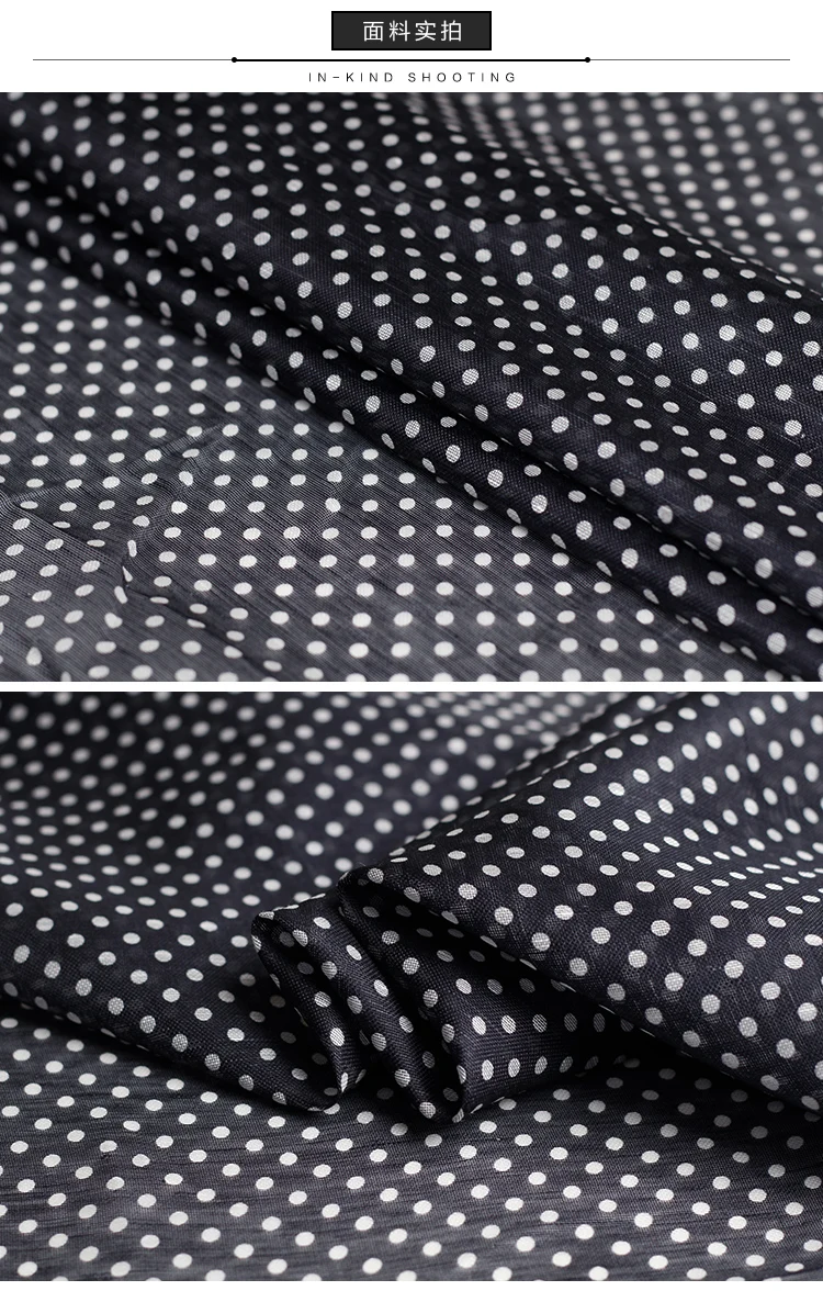 Pearlsilk 14momme темно-синий горошек с принтом шелк тутового шелкопряда Лен материалы для одежды платье DIY Одежда ткани