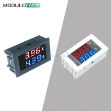 Mini voltmètre numérique, 100V, 10a, 0.28 pouces, 20mA, ammètre, panneau d'ampli, testeur de courant, affichage double LED bleu et rouge