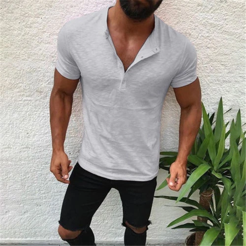 slim fit henley shirt