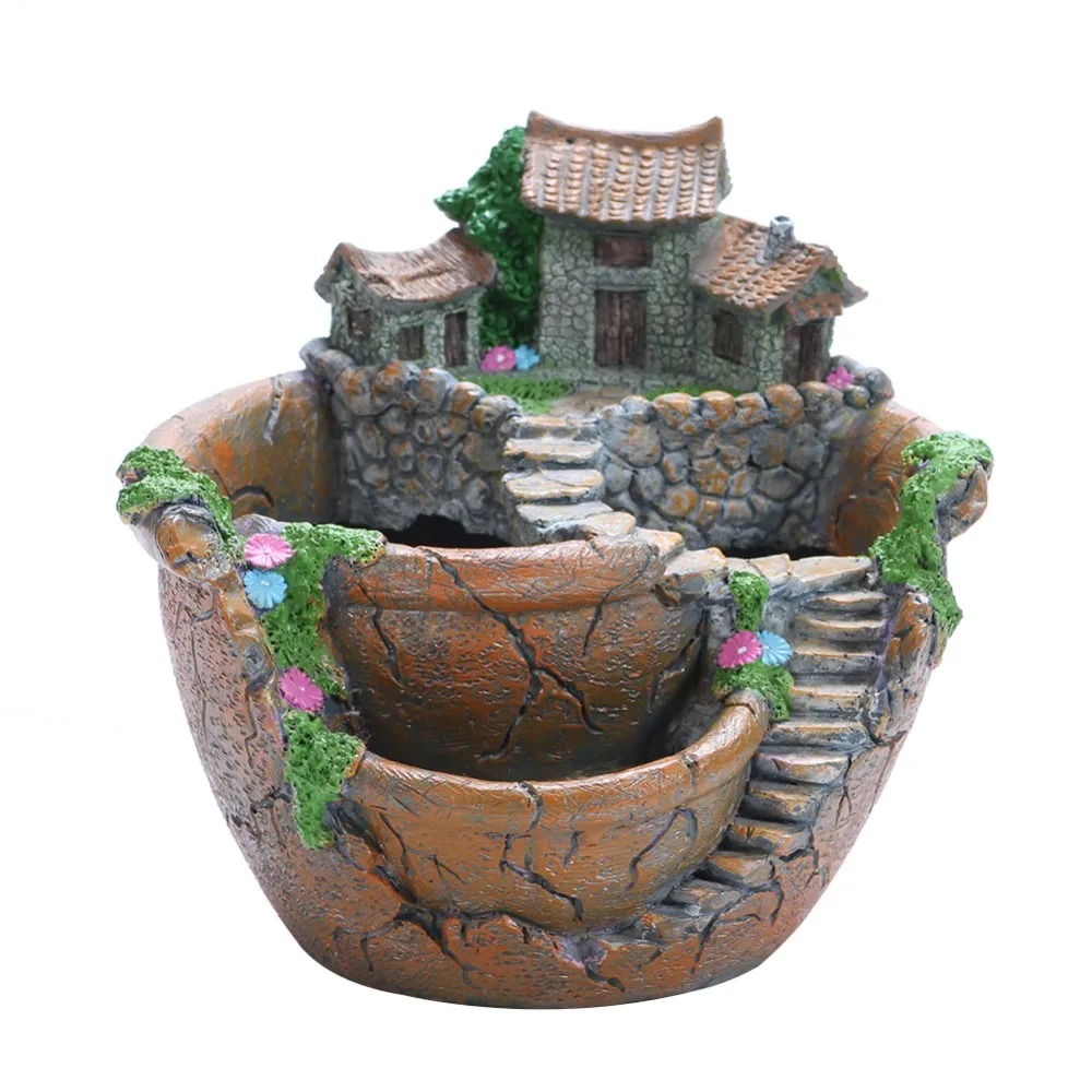 Succulent Plants Planter Flowerpot Resin Flower Pot Desktop Potted Holder Groot Home Garden Decoration Plants Holder