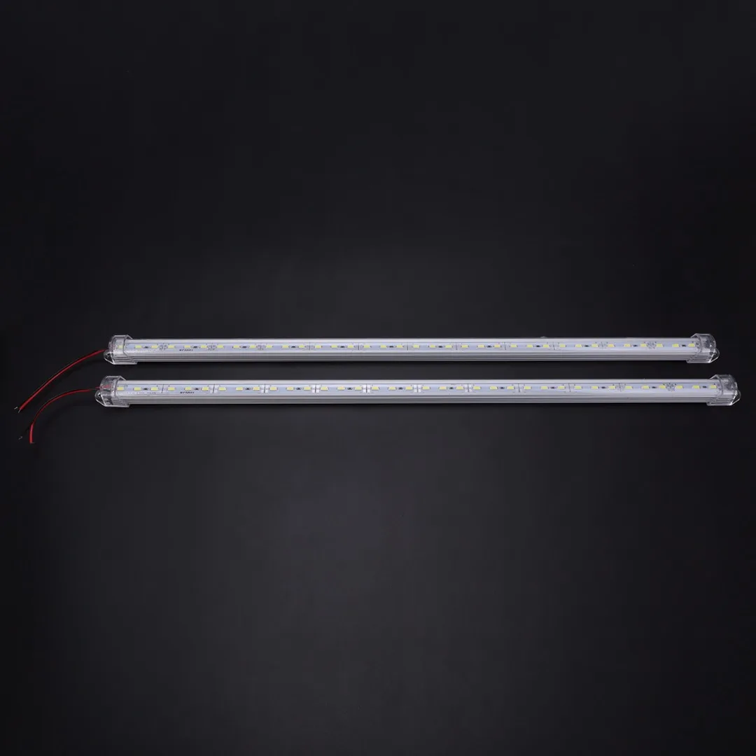 2X New 50cm Cold White Car LED Strip Light 5630 36 LEDs Car Interior Strips Lamp Bar for Van Caravan Trailer Boat Lights DC 12V