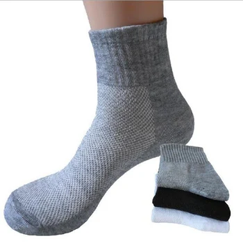 

High Quality Casual Men's Business Socks For Men Cotton Brand Sneaker Socks Quick Drying Black White Long Sock 5 Pairs
