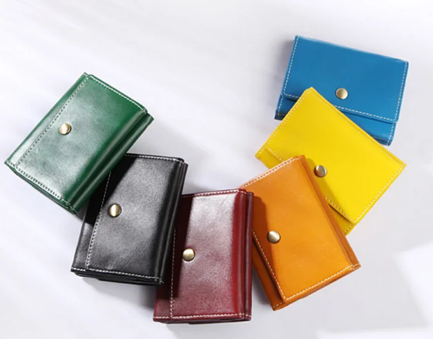 

2019 New Men Short Genuine Leather Wallets Coin Pocket Card Holder Hasp Cowhide Purses Male Clutch Solid Color Money Bags D475