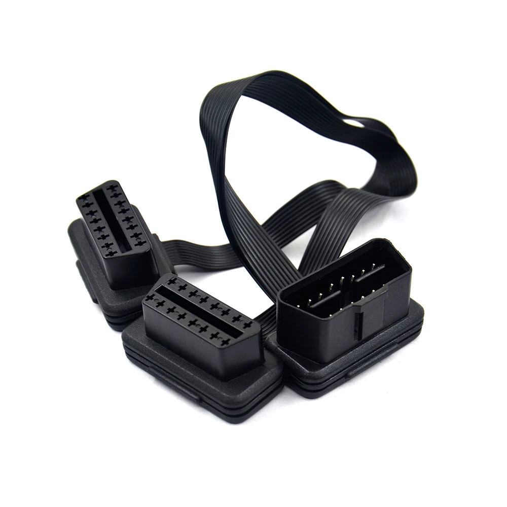 16pin obd2 разъем OBD2 OBD 2 16Pin женский угловой гнездо для провода &quotМама&quot obd ii адаптер