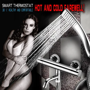 

Bathroom Products In Wall Mounted Faucet Bath and Shower Mixer Brass Chrome Thermostatic Faucet Various Styles Shower Set