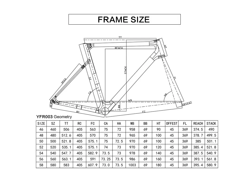 Discount 2018 carbon bike frame only 766g frame road carbon china toray T1100 carbon bike frame UD black monocoque carbon road frame 8