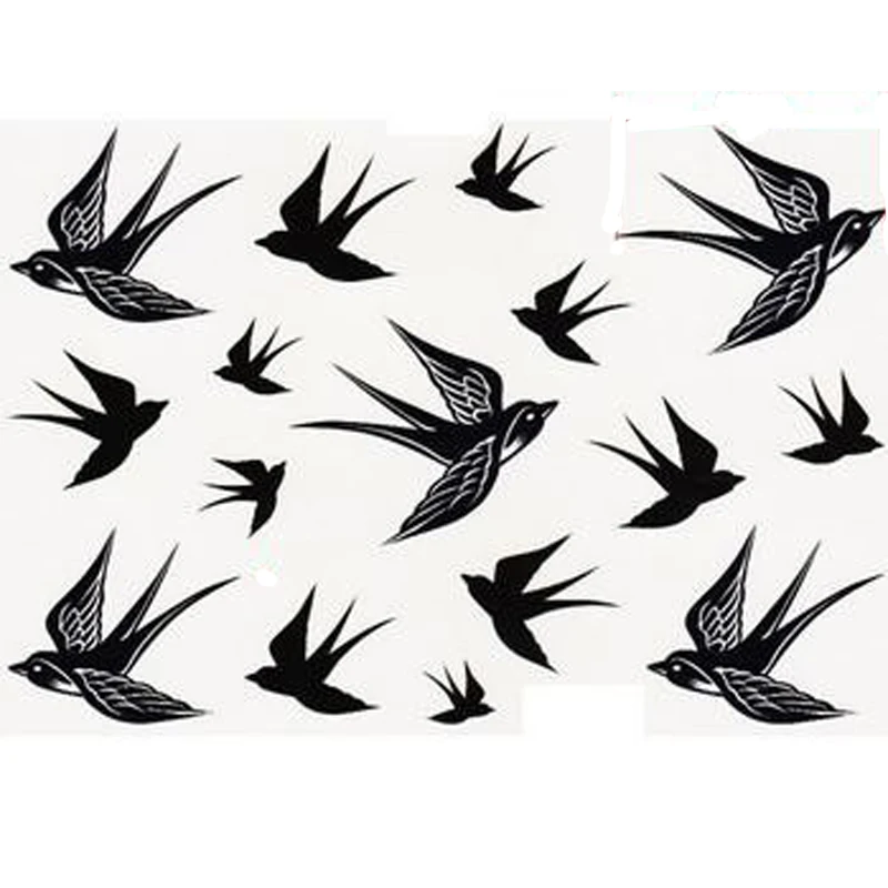 

1pcs Swallow Bird Design Temporary Tattoos Body Art Painting Stickers On The Body Waterproof Transfer Sticker Tattoos For Female