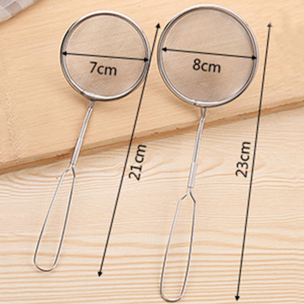 

Round Network Stainless Steel Colander Spoon Filter Oil Filter Grid Scoop Silver