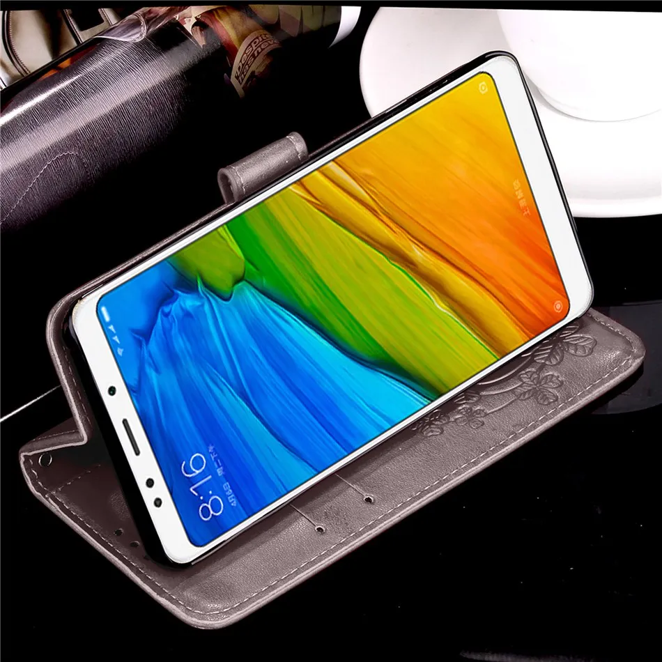 Đối với Xiaomi Redmi 5 Cộng Với Trường Hợp Lật Wallet PU Leather Case Cho Xiaomi Redmi 5 Bìa Chất Lượng Cao Book Đứng Khe Cắm Thẻ Điện Thoại Trường Hợp phone cases for xiaomi