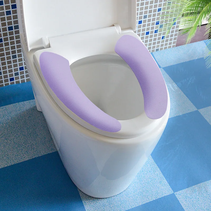 2018 New Washroom Warm Washable Health Sticky Toilet Mat Seat Cover Pad