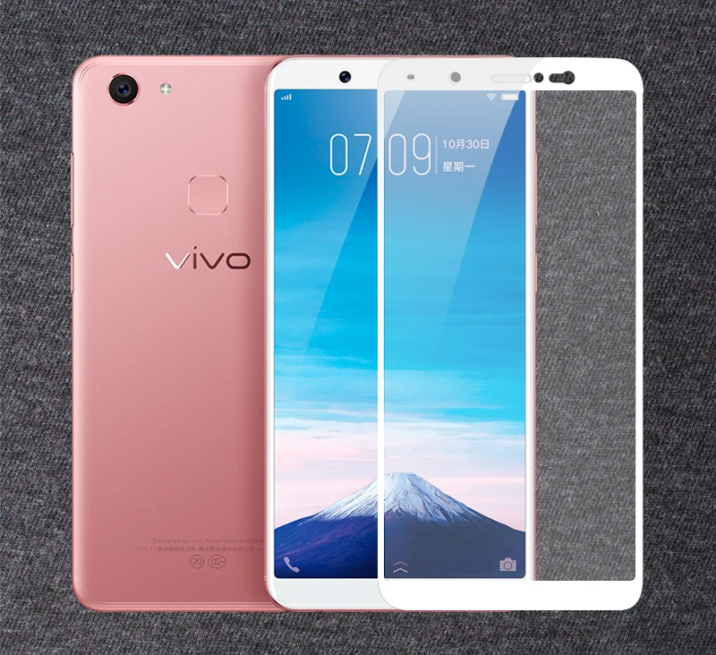 10 шт./лот 3D закаленное стекло для Vivo V7 полное покрытие 9H Защитная пленка экрана Y75 |