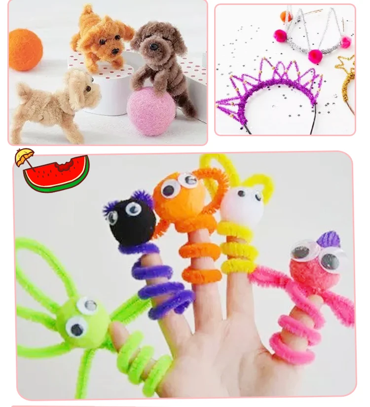 100pcs Colorful Chenille Stems Pipe Cleaners Kids Toys Christmas Birthday  Party Decorations Arts DIY Craft Supplies - AliExpress