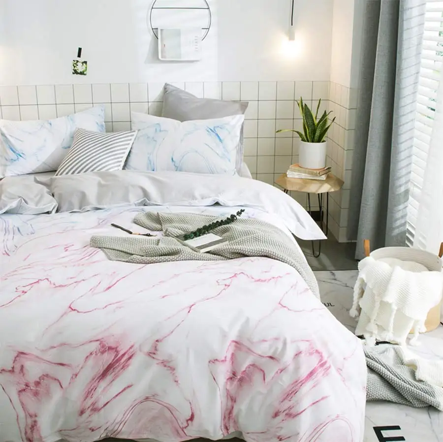 

Modern geomteirc bedding set teen child,twin full queen king single double cotton home textile bed sheet pillow case quilt cover