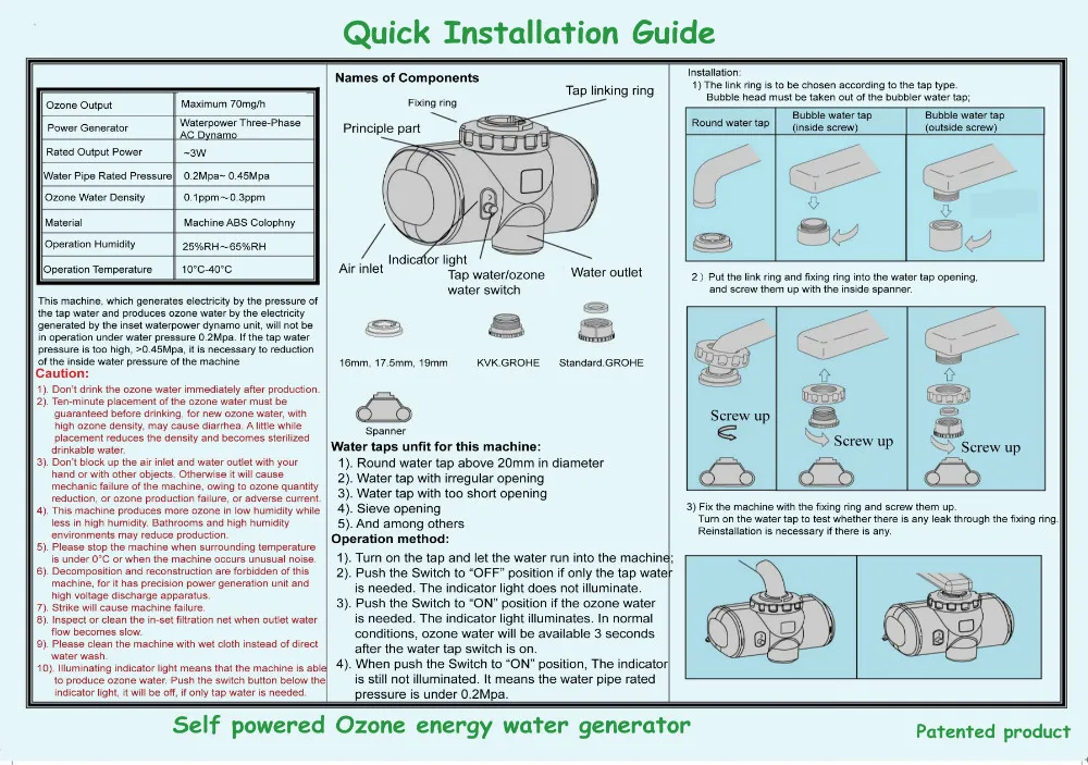 zuivering purificação de água filtro ozon purificador de água gerador