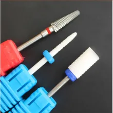 1 шт Профессиональная керамическая Полировка Ногтей Двухступенчатая цилиндрическая керамическая головка для дизайна ногтей сверло фреза для электрического маникюра ногтей