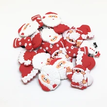 Santa Claus Father Christmas Stocking Snow Shoe Decoration Shoe Charms fit Children Croc shoes Accessories Birthday Party Gifts