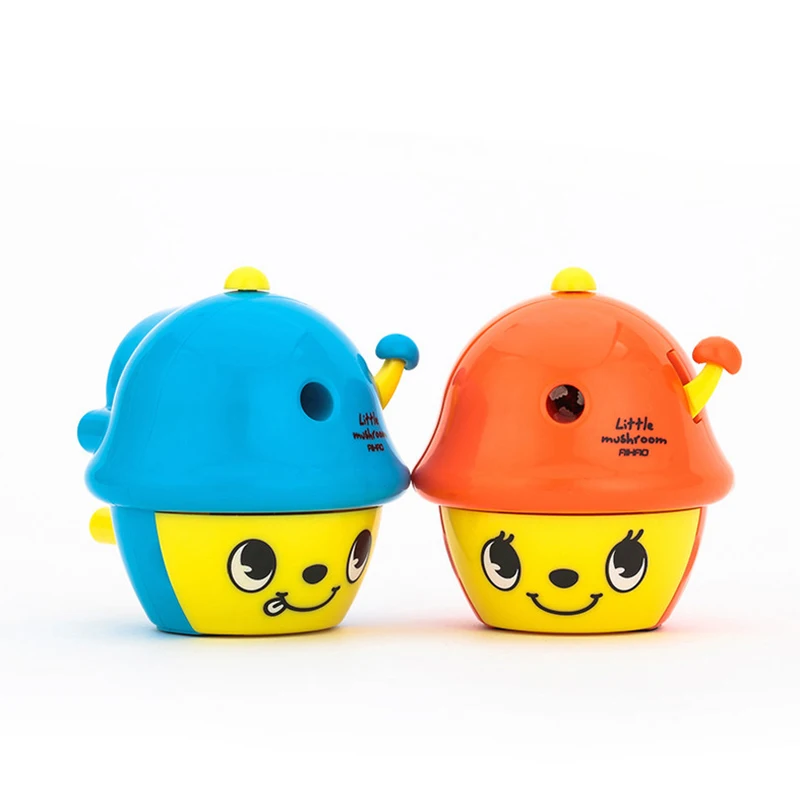 

Pencil Sharpener Mushroom Shape Cutter Machine Student Office School Supplies Plastic Pencil Sharpener 1pcs