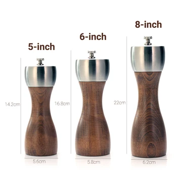 

Best Wood Pepper Grinder - Precision helix-shaped grooves - freshly grinding pepper, herbs and spices