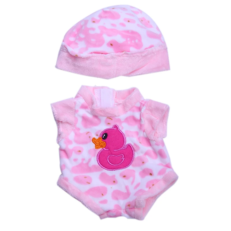 

Cute Duck pattern pajamas + hat for 14 Inch Doll 14.5 Inch wellie wisher American Doll Clothes